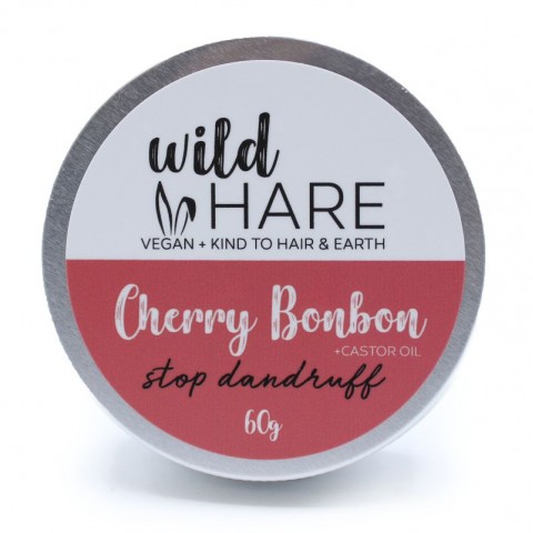 Kietasis šampūnas pleiskanotiems plaukams Cherry Bonbon, Wild Hare, 60g