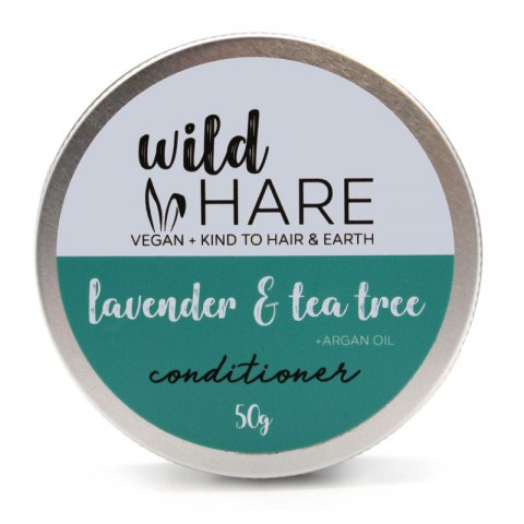 Kietasis plaukų kondicionierius su arbatmedžiu ir levandomis, Wild Hare, 60g