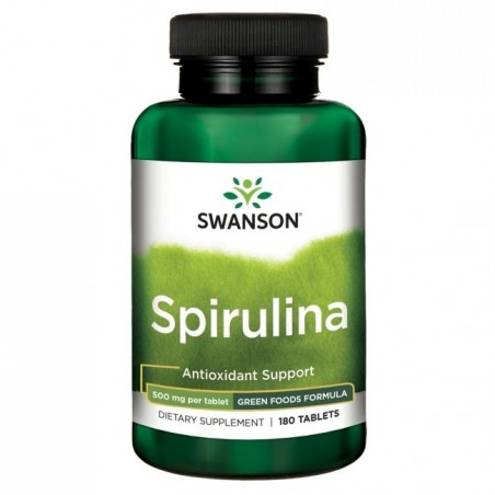 Spirulina, Swanson, 500 mg, 180 tablettia