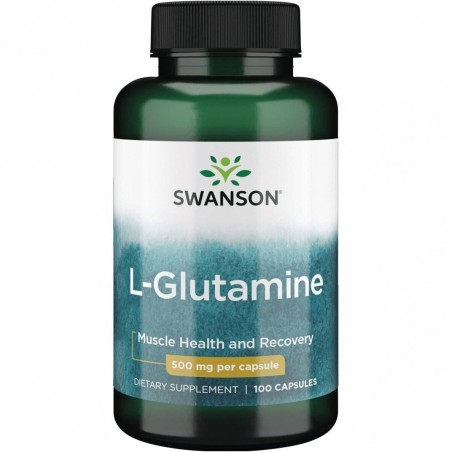 L-Glutamiini, Swanson, 500mg, 100 kapselia