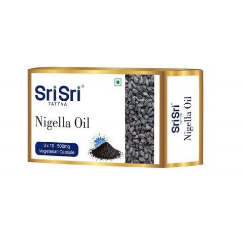 Nigella Karpaloöljy, Sri Sri Tattva, 500mg, 30 kapselia