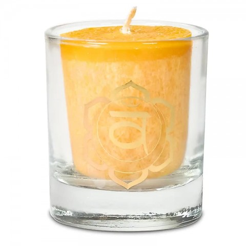 Tuoksuva 2. Chakra kynttilä Swadhishtana lahjapakkauksessa, Yoga Yogini