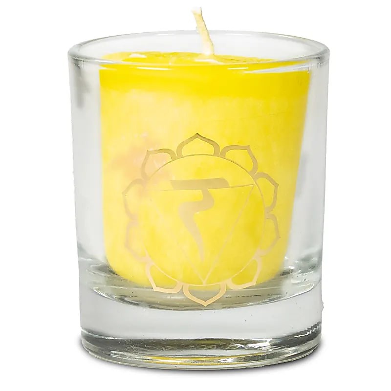 Tuoksuva 3. Chakra kynttilä lahjapakkauksessa Manipura, Yoga Yogini