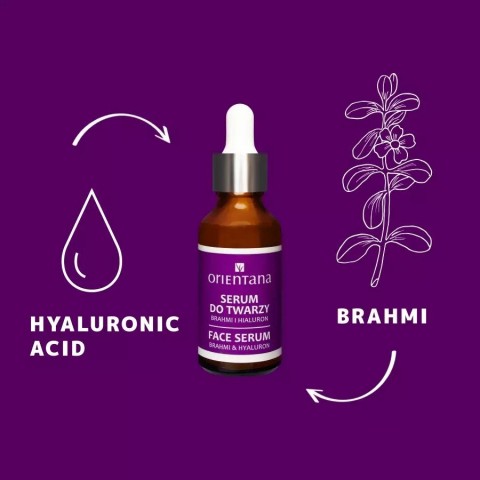 Facial serum Brahmi & Hyaluron, Orientana, 30ml