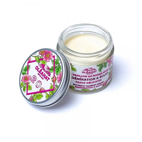 Atkuriantis kūno kremas su erškėtuogėmis Butterfly, ekologiškas, Oleanat, 50ml