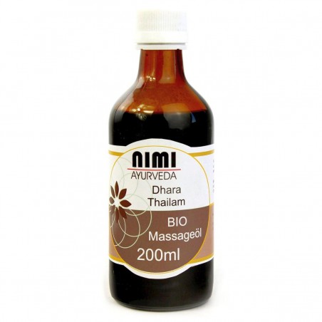 Galvos masažo aliejus Dhara Thailam Bio, Nimi Ayurveda, 200 ml