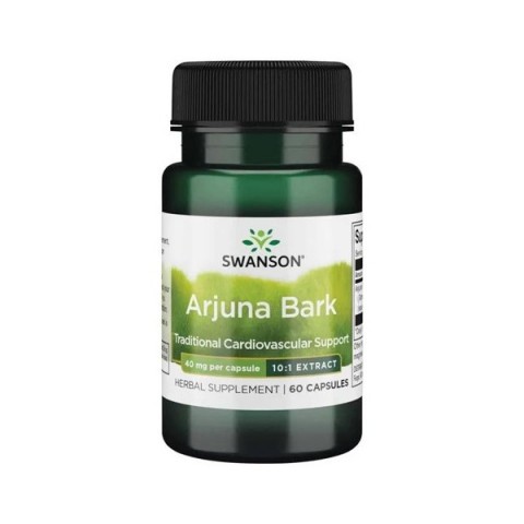 Plikojo viršūklio Arjuna žievės ekstraktas 10:1, Swanson, 40 mg, 60 kapsulių