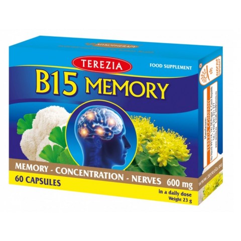 Muistia edistävä ravintolisä B15 Memory, Terezia, 60 kapselia