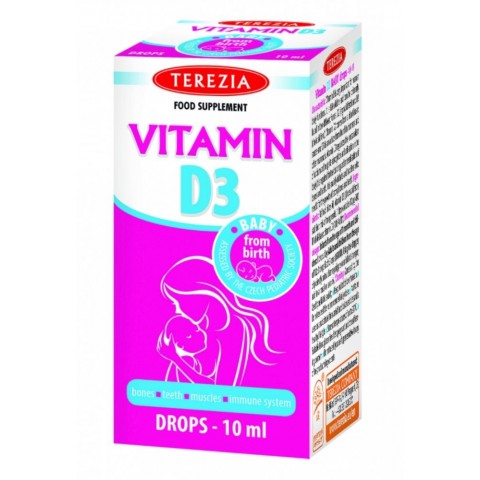 Nestemäinen D3-vitamiini 400 IU, Terezia, 10ml
