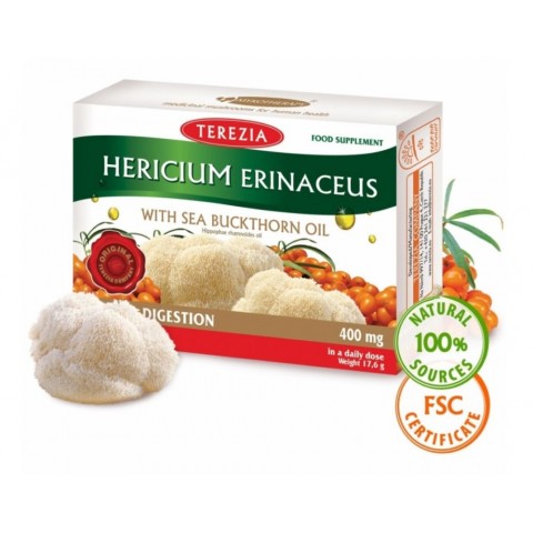 Hericium Erinaceus sieni tyrniöljyllä, Terezia, 60 kapselia