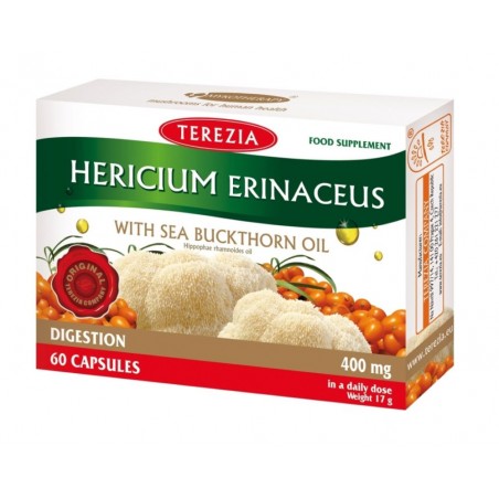 Hericium Erinaceus mushroom with sea buckthorn oil, Terezia, 60 capsules