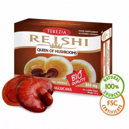 Reishi-sieni 100% Bio, Terezia, 60 kapselia