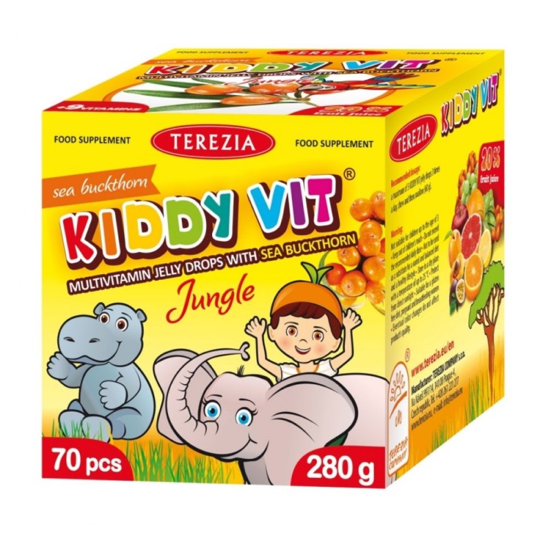 Multivitamins for children Sea buckthorn gummies Jungle World, Terezia, 70 pcs.