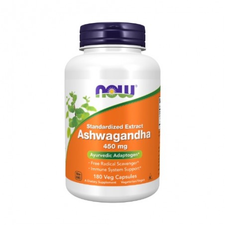 Ashwagandha, NOW, 450mg, 180 kapselia