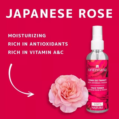 Ayurvedic Facial Toner Japanese Rose and Pandan, Orientana, 100ml