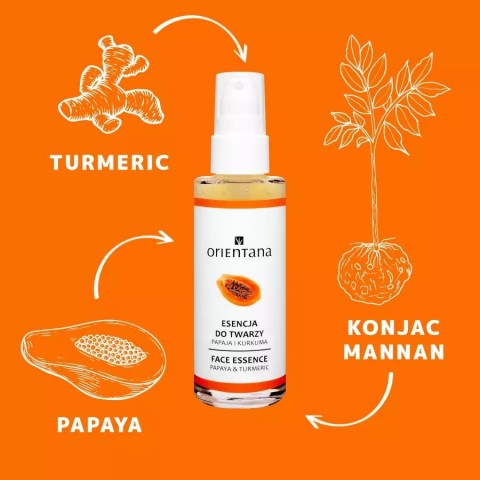 Papaya and Turmeric Facial Essence, Orientana, 50ml