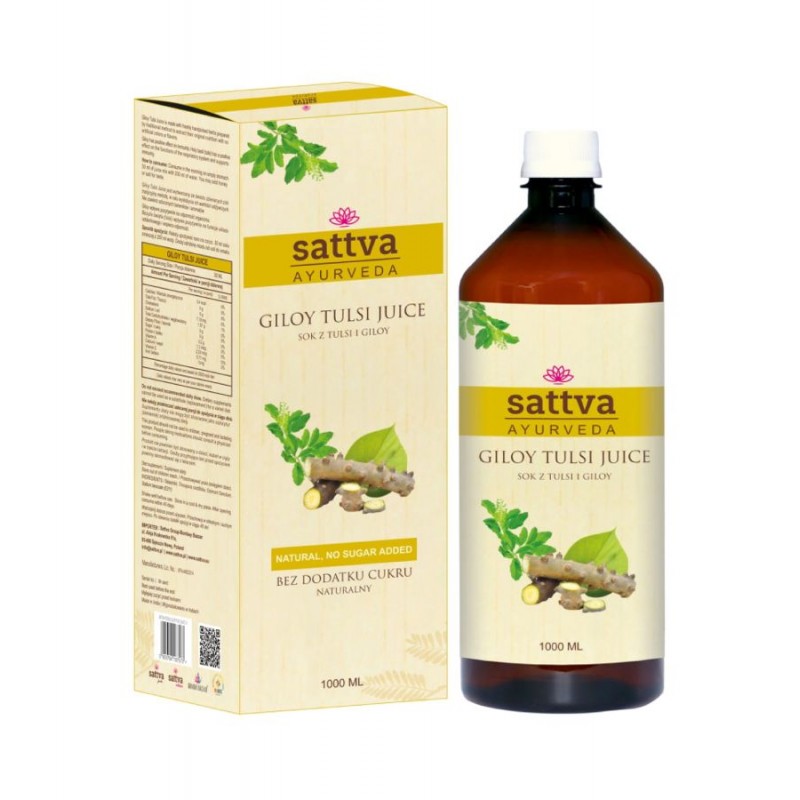 Giloy and Tulsi juice, Sattva Ayurveda, 1l