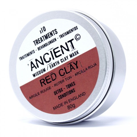 Red clay face and body mask, Ancient, 80g