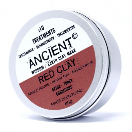 Red clay face and body mask, Ancient, 80g