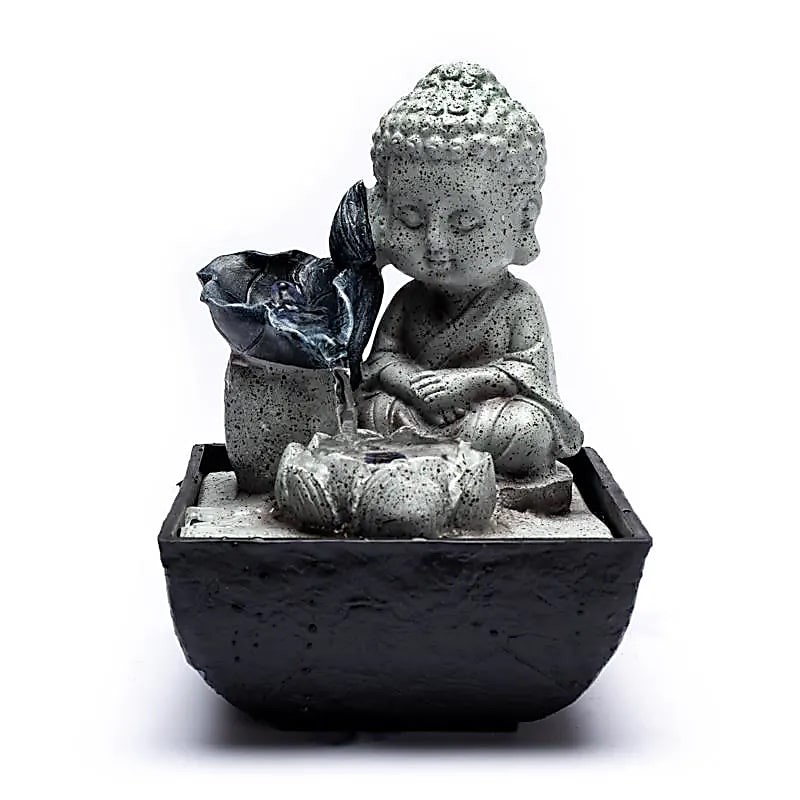 Vesilähde Pikku Buddha, sisätiloissa, 22cm