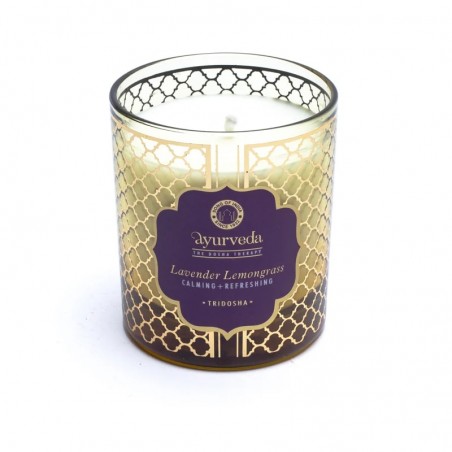 Ayurvedic scented candle Tridosha Lavender Lemongrass, 200g