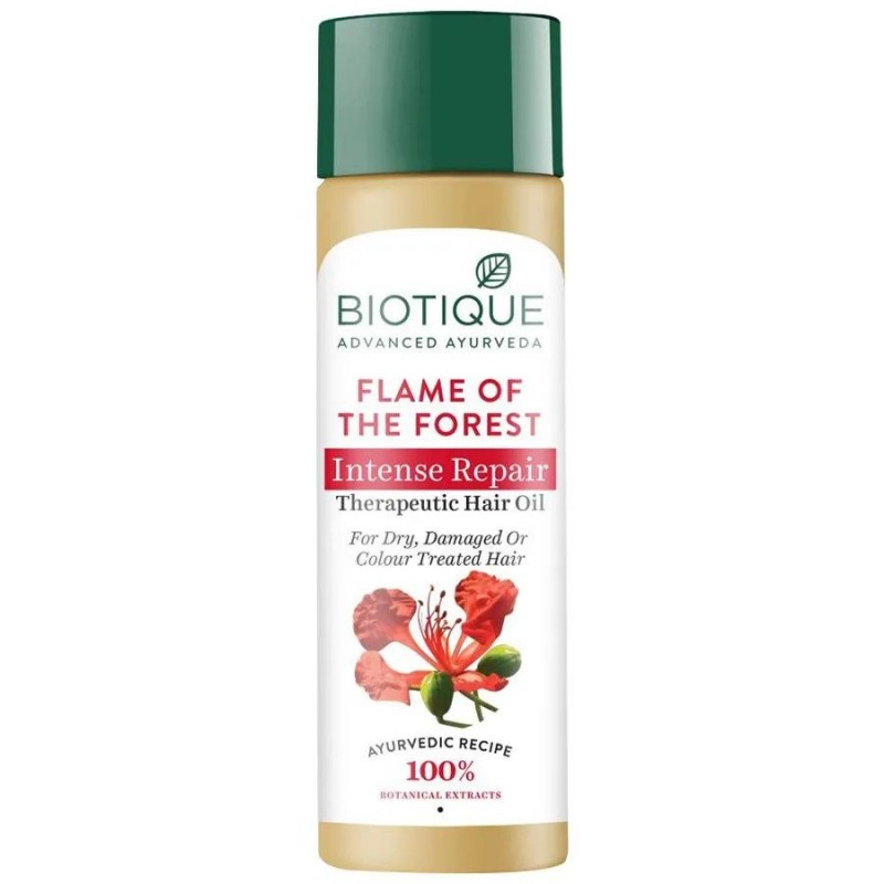 Flame Of The Forest Укрепляющее масло для волос с гибискусом, Biotique, 120 мл