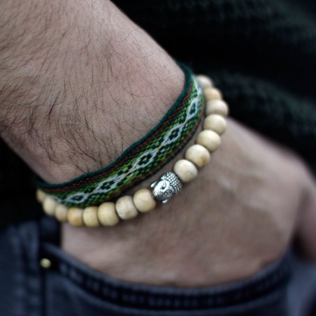 Scented sandalwood beads Buddha bracelet