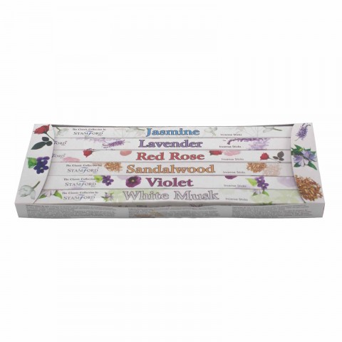 Incense gift set Floral, Stamford, 6x8 pcs.