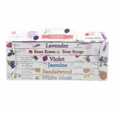 Incense gift set Floral, Stamford, 6x8 pcs.