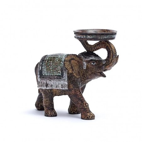 Elefantti kynttilänpidikkeellä 16 cm
