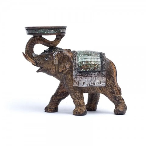 Elefantti kynttilänpidikkeellä 16 cm