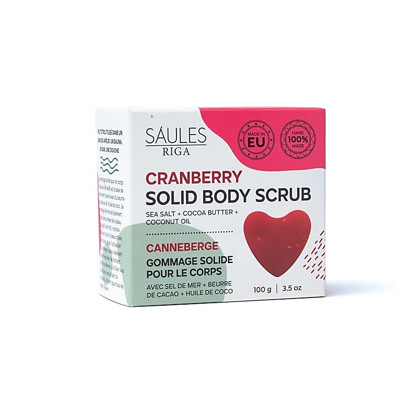 Natural exfoliating soap Cranberry, Saules Fabrika, 100g