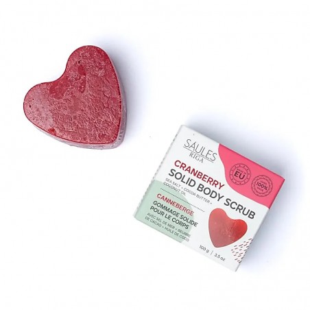 Natural exfoliating soap Cranberry, Saules Fabrika, 100g