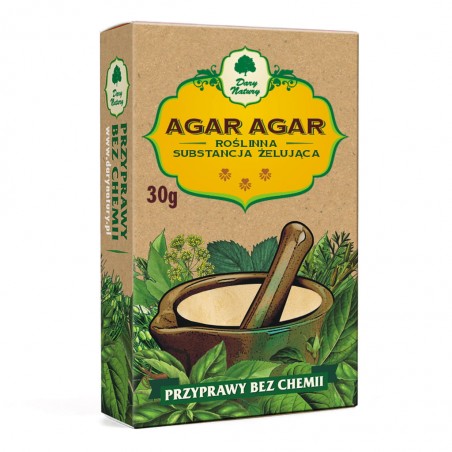 Kasvigeelatiini Agar-Agar, Dary Natury, 30g