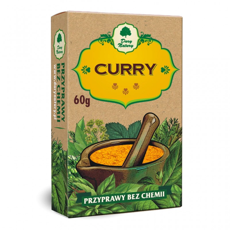 Mausteseos Curry, jauhettu, Dary Natury, 60g