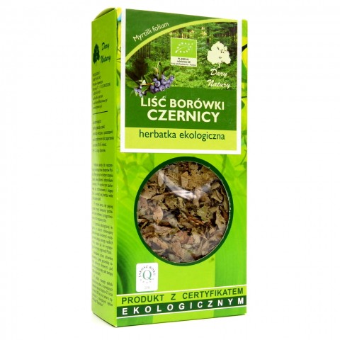 Blueberry leaves, organic tea, Dary Natury, 25g