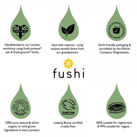 Hiuspohjaa rauhoittava kasviperäinen hiustenhoitoaine, Fushi, 230ml