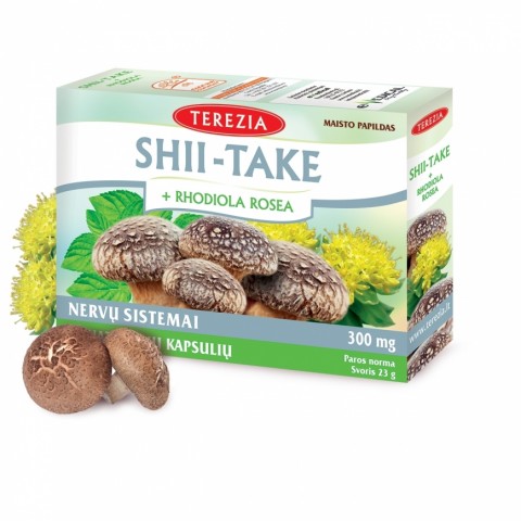 Shiitake sieni rhodiolan kanssa, Terezia, 60 kapselia