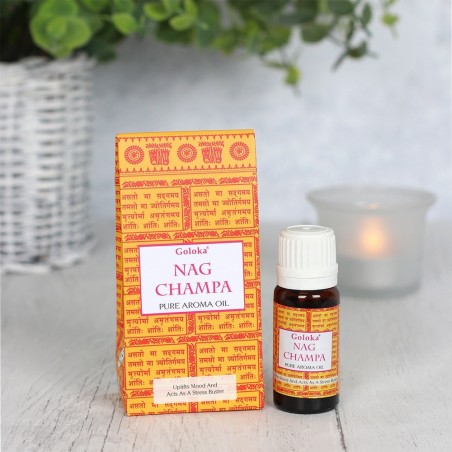 Nag Champa puhdas aromaattinen öljy, Goloka, 10ml