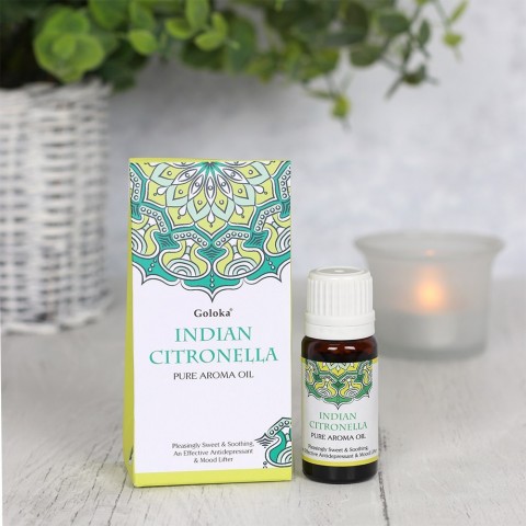 Indian Citronella Pure Aromatic Oil, Goloka, 10ml