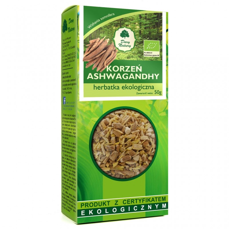 Ashwagandha root, chopped, Dary Natury, 50g