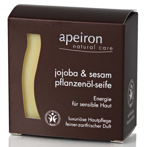 Травяное мыло для тела и волос "Жожоба и Сезам", Auromere Apeiron, 100 г