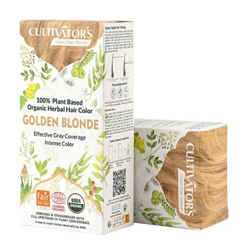 Kasviperäinen kullanruskea hiusväri Golden Brown, Cultivators, 100g