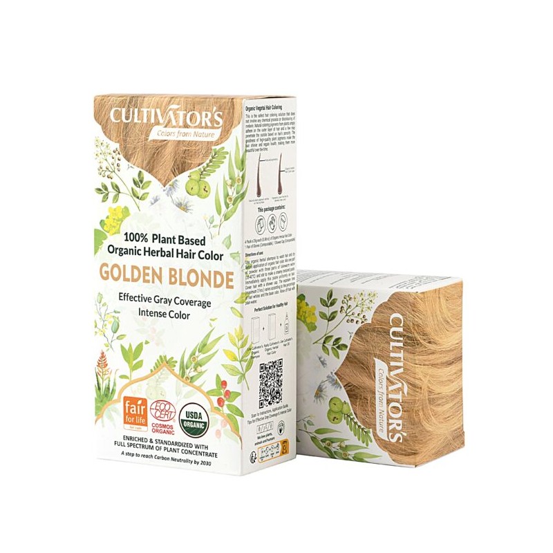 Kasviperäinen kullanruskea hiusväri Golden Brown, Cultivators, 100g