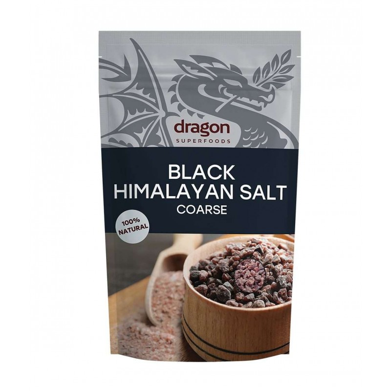 Musta Himalajan suola, karkea, luomu, Dragon Superfoods, 250g