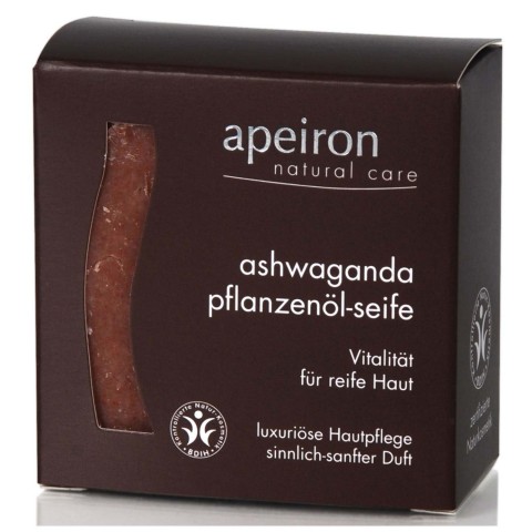 Herbal oil soap Ashwaganda, Apeiron, 100 g