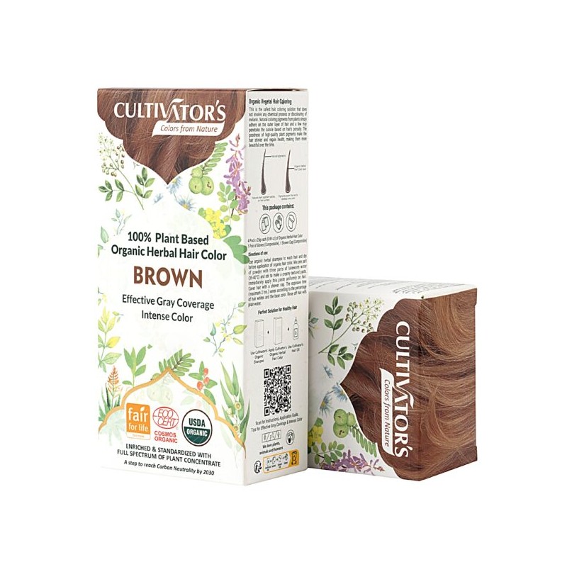 Kasvisruskea hiusväri Brown, Cultivator's, 100g