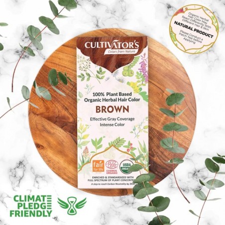 Herbal brown hair dye Brown, Cultivator's, 100g