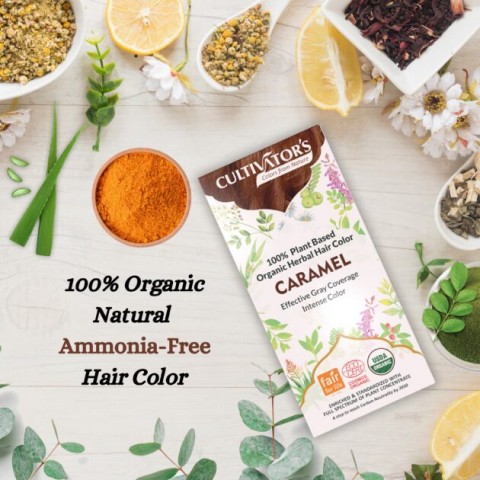 Растительная карамельная краска для волос Caramel, Сultivator's, 100 г