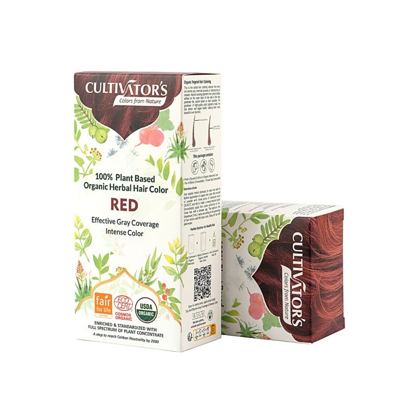 Kasviperäinen punainen hiusväri Red, Cultivator's, 100g